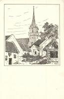 Feketeváros, Purbach; templom / Heimatbilder Serie Burgenland / church s: F. Koziol (vágott / cut)