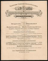 cca 1880-1910 Karl Kachelmann & Sohn, Vihnye - (Selmecbánya) Schemnitz, díszes fejléces számla.