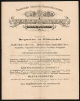 cca 1880-1910 Karl Kachelmann & Sohn, Vihnye - (Selmecbánya) Schemnitz, díszes fejléces számla.