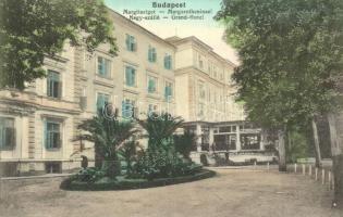 Budapest XIII. Margitsziget, Nagyszálló + 1917 Tábori Posta Kirendeltség bélyegzés (vágott / cut)