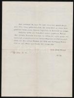1921 Waagthaler Eisenindustrie, Nagybiccse, díszes fejléces levélpapír, Sonnenfield A. Nagyvárad, né...