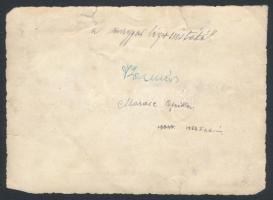 1933 Magyar tornászok, hátoldalon feliratozva, felületén szakadással, törésnyomokkal, 12,5x17 cm