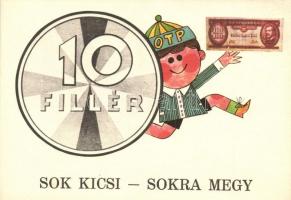 4 db MODERN magyar szocialista propaganda lap; Takarékosság / 4 modern Hungarian socialist propagand...