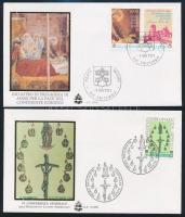 1991-1993 Religion 5 FDCs 1991-1993 Vallási motívumok 5 klf FDC