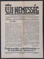 1941 Új Nemesség. A magyar hivatásrendi fejlődés munkálója, Szerk.: vitéz Pintér József, XXI. évf. 1. szám, 1941. jan. 1., 8 p.