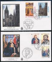 Religion 4 FDCs Vallási motívumok 4 klf FDC