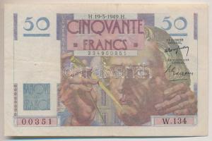 Franciaország 1949. 50Fr T:III tűlyuk France 1949. 50 Francs C:F needle hole Krause 127.b