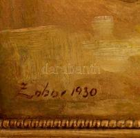 Zobor Jenő (1898-?): Asztali csendélet. Olaj, vászon, jelzett, keretben, 40×50 cm