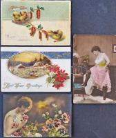 Több mint 140 db háború előtti üdvözlő és motívumlap, érdekes vegyes anyag!