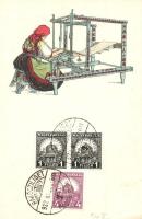 Hungarian weaving woman, folklore