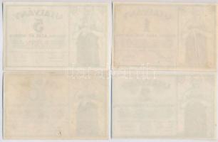 Budapest 1919. 1K + 2K + 5K + 10K "Schlick Nicholson Gép-Waggon- és Hajógyár" utalvány T:I...