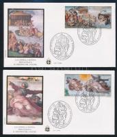 Sistine Chapel frescoes set 4 FDCs, Sixtus-kápolna freskói sor 4 db FDC-n