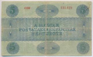 1919. 5K "MÁS TÖRVÉNYES..." előlapján gúnyrajz T:III,III- szakadások