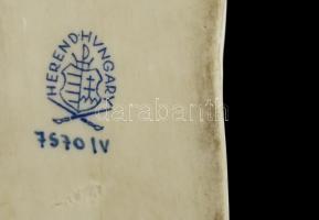 Herendi Viktória mintás cipő, kézzel festett, jelzett, hibátlan, h:10 cm, m:5 cm