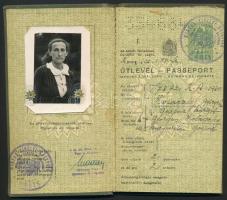 1940 A Magyar Királyság által kiállított fényképes útlevél / Hungarian passport