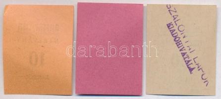 Nagyszalonta ~1920. 10 bani + 25 bani + 50 bani "Szalontai Lapok" utalvány, az 50 bani név...