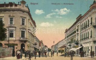 Belgrade, Michaelgasse / street view with shops
