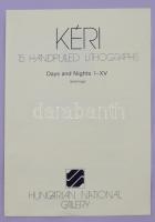 Kéri Imre (1945-): Days and nights mappa. 15 db rézkarc, papír, jelzett, d:14,5 cm, leírással