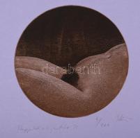 Kéri Imre (1945-): Days and nights mappa. 15 db rézkarc, papír, jelzett, d:14,5 cm, leírással