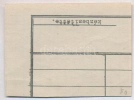 Pécs 1945. 1P "Pécs Szabad Királyi Város Pénztára" pénztári utalvány, nyomtatványként újra...