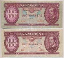 1949. 100Ft + 1957. 100Ft + 1962. 100Ft + 1968. 100Ft + 1975. 100Ft T:III kis ly