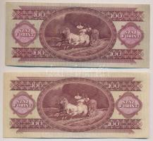 1949. 100Ft + 1957. 100Ft + 1962. 100Ft + 1968. 100Ft + 1975. 100Ft T:III kis ly