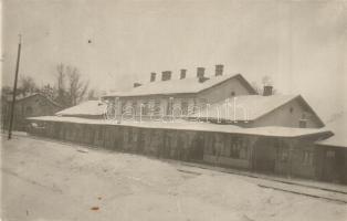 Bátyú, Batyovo; Vasútállomás télen / railway station, winter, photo (EB)