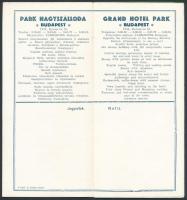 cca 1930 A Budapest Grand Hotel Park ismertető prospektusa