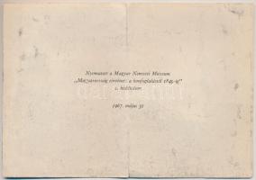 1848. 100Ft "Kossuth bankó" imitációja, hátoldalán "Nyomatott a Magyar Nemzeti Múzeum...