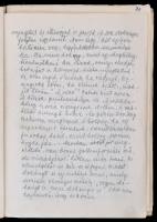 cca 1956-1957 Mészáros András (?-?) nőgyógyász, 1956-ban a tatai munkástanács egyik vezetője naplójának fogalmazványa, benne versekkel is, gépelt, közte kézzel írt részekkel, érdekes anyag, egy füzetnyi terjedelemben