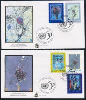 50 éves az ENSZ; Modern festmények sor 2 db FDC-n, UN; Modern paintings set on 2 FDC