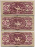1949. 100Ft (3x) T:III,III-