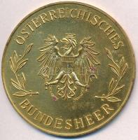 Ausztria DN Osztrák Szövetségi Hadsereg aranyozott fém emlékplakett (60mm) T:2  Austria ND Österreichisches Bundesheer gold plated metal commemorative plaque (60mm) C:XF