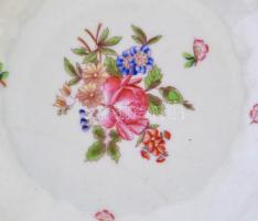 Herendi virág mintás mélytányér, kézzel festett, jelzett (1941), hibátlan, d:23,5 cm