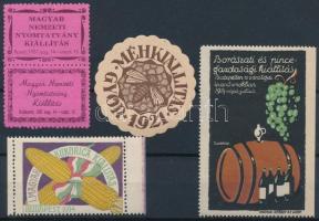 1914-1937 4 db kiállítási levélzáró, R!