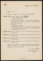 1947-1949 Szabadkőműves iratok, 3 db, közte egy mesterré avatási oklevél, rajta Benedek Marcell nagy...