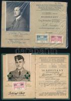 1932-1947 Vegyes cserkész igazolvány tétel: tagsági jegy, igazolványok bélyeggel, ideiglenes igazolvány. 4 db