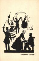 &#039;Schubert und Alt-Wien&#039; silhouettes, Kleiner Verlag Berlin 3302/4 (EK)