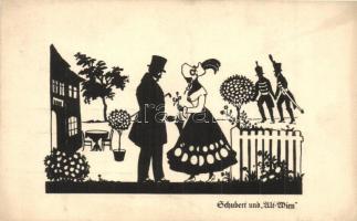 &#039;Schubert und Alt-Wien&#039; silhouettes, Kleiner Verlag Berlin 3302/6 (EK)