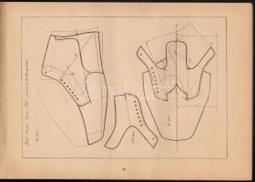 1936 Szabás-rajzkönyv a Cipész-Káté című szabászati tankönyvhöz, rajzolta: Bodh József, 32p