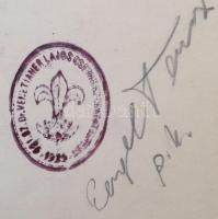 Olvashatatlan jelzéssel: Cserkészeszközök. Tus, papír, jelzett a hátoldalon, 22x30 cm