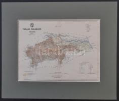 cca 1880 Varasd vármegye térképe, terv.: Gönczy Pál, 1:450000, Posner Lajos és fia, paszpartuban, 22...