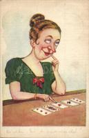 Card game, lady, Cecami n. 516.