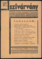 1932 Szivárvány. Szépirodalmi, társadalmi, tudományos és kritikai folyóirat. Szerk. Goltein Zsolt, Hirschl Árád, II. évfolyam 7-8. és 9-10. számok.