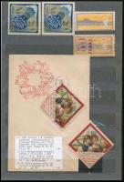 1902 II. Mezőgazdasági kiállítás Pozsony 5 db levélzáró és egy alkalmi boríték