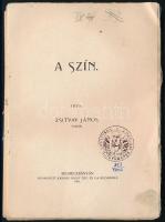 Zsitvay János: A szín. Selmecbánya, 1901. Joerges ny. 92 l+ 2 lev. (szövegközti, részben rajzos ábrákkal) A festőművészet technikai alapjaival foglalkozó mű első kiadása. Fűzve, borító nélkül