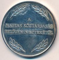 DN "Védelmi Igazgatásért / A Magyar Köztársaság Belügyminiszterétől" ezüstözött fém emléké...