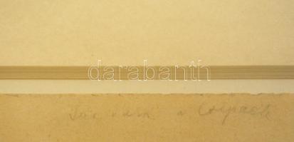 Munkácsy Mihály (1844-1900): Üllő nő (hátoldalán skicc rajzzal). Ceruza, papír, jelzés nélkül, üvege...