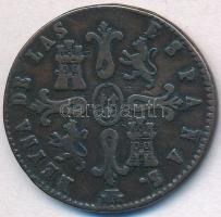 Spanyolország 1842. 8m Cu "II. Izabella" T:2-,3
Spain 1842. 8 Maravedis Cu "Isabel I...