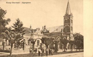 Eszék, Osijek, Essegg; Jägergasse, Verlag F. Hölbling / Vadász utca / street (EK)